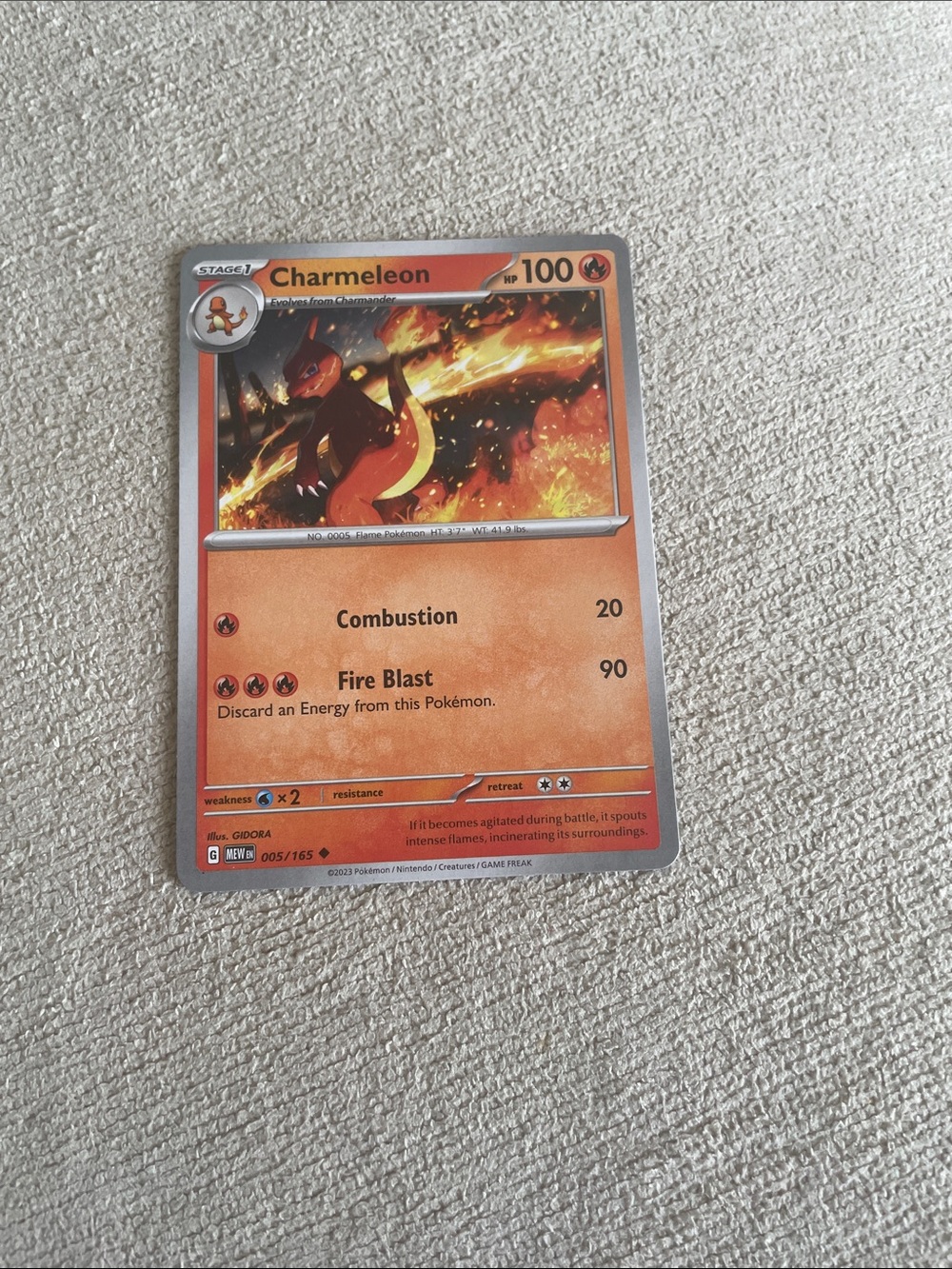 Pokemon Charmeleon Card